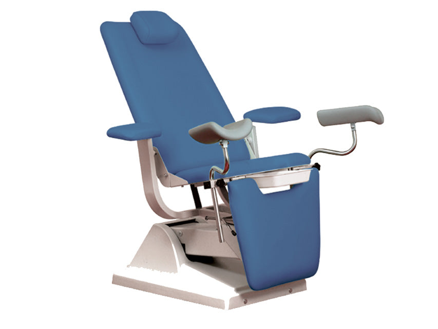 GYNEX ARMCHAIR with roll holder - light blue