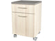 BEDSIDE TABLE with drawer - streaked beige