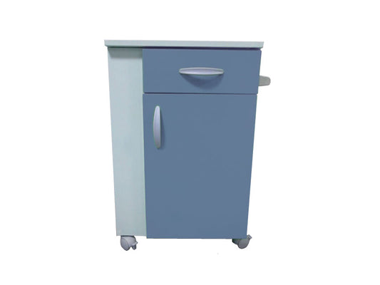 FEBO BEDSIDE TABLE WITH BOTTLE HOLDER - blue