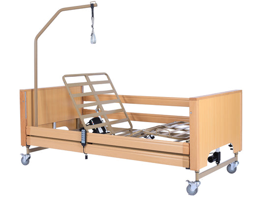 ELEKTRISCHES BETT MIT 4 MOTOREN, HÖHENVERSTELLBAR 84-125 cm - 3 Gelenke - 4 Abschnitte