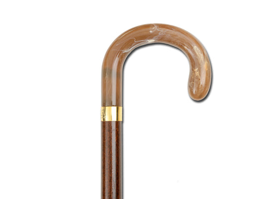 "TIZIANO" WOODEN STICK - unisex curved handle