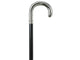 "LEONARDO" WOODEN STICK - metal - curved handle