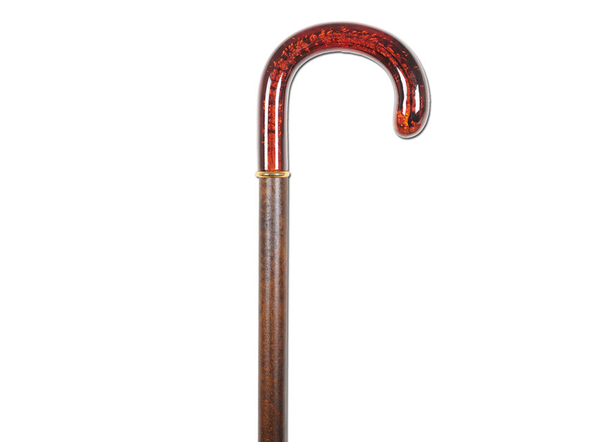 SYNTHETIC STICK - curved amber style handle