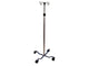 IV STAND ON STAND WITH 4 WHEELS - stainless steel - 4 stainless steel hooks