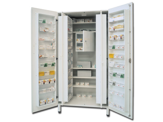 ARMOIRE À MÉDICAMENTS - bilaminé - blanc