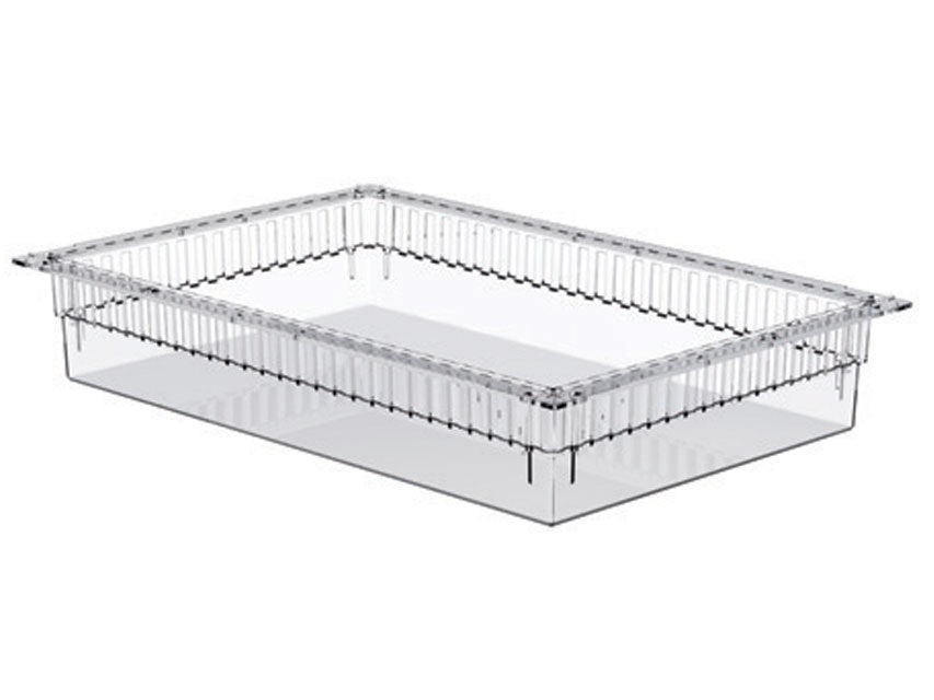 TIROIR ISO EN PLASTIQUE TRANSPARENT 600x400x100 mm - ouvert
