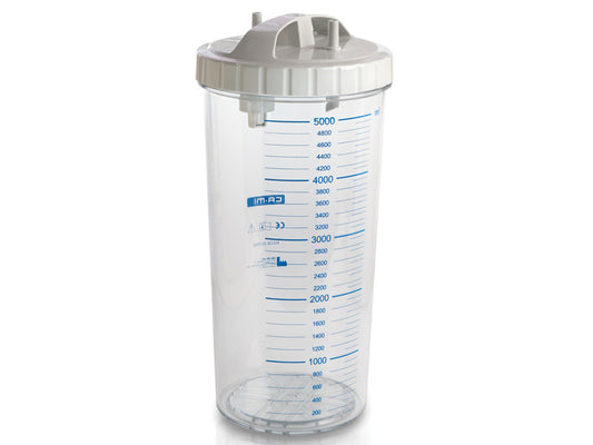BOTE DE 5 LITROS con tapa - esterilizable en autoclave a 143°C