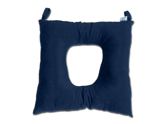 SHAPED CUSHION WITH HOLE - in 100% cotton hollow fibre