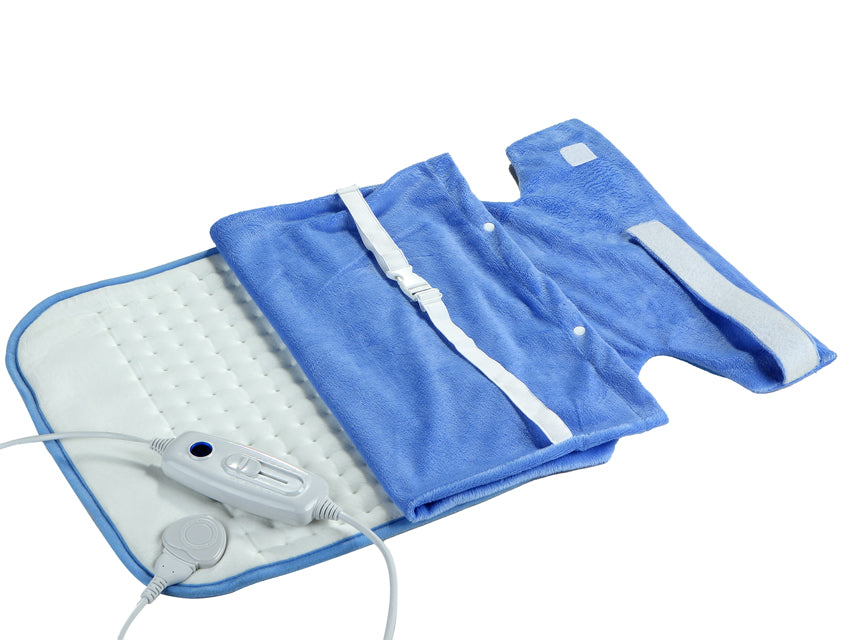 HEATING PAD WITH COVER - grey/light blue