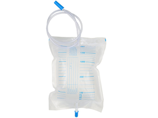 URINBEUTEL 2000 cc - Schlauch 130 cm+Val. Antireflux
