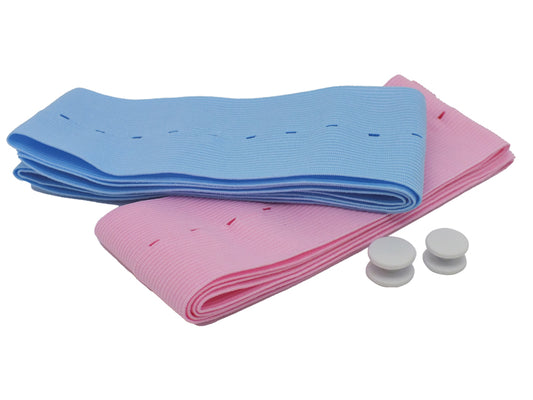 FETALÜBERWACHUNGSGURT FÜR EINEN PATIENTEN 6x120 cm - rosa/hellblau
