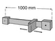 WALL BAR WITH CLAMP for lamps
