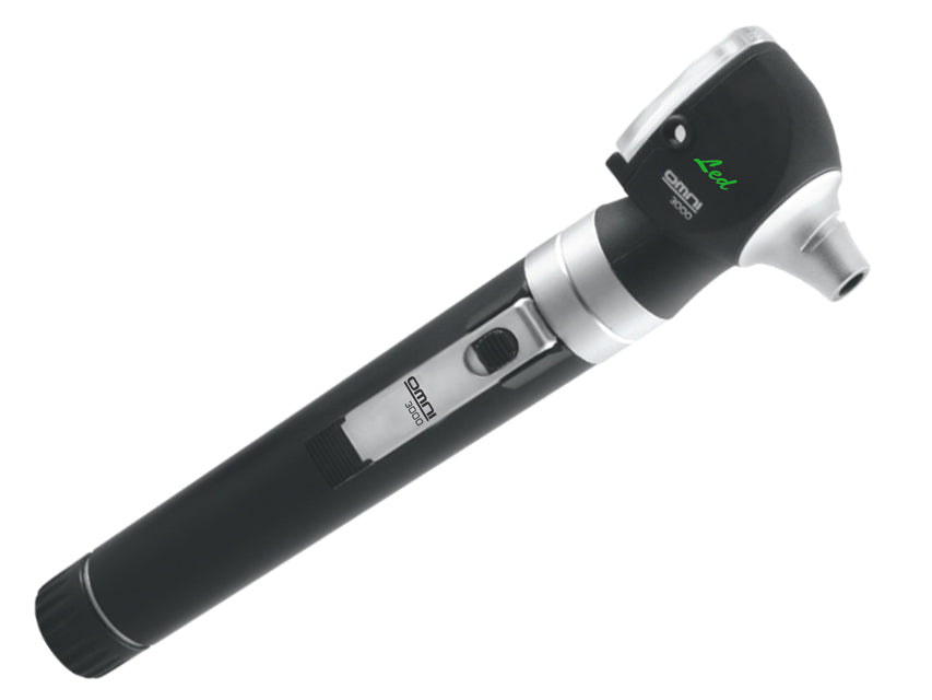 OTOSCOPIO SIGMA LED F.O. con manico ricaricabile e batteria - in borsetta morbida - nero