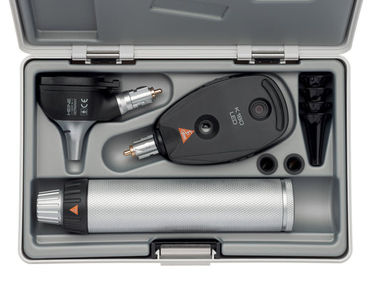 SET HEINE K 180 LED F.O. Otoscopio + Oftalmoscopio