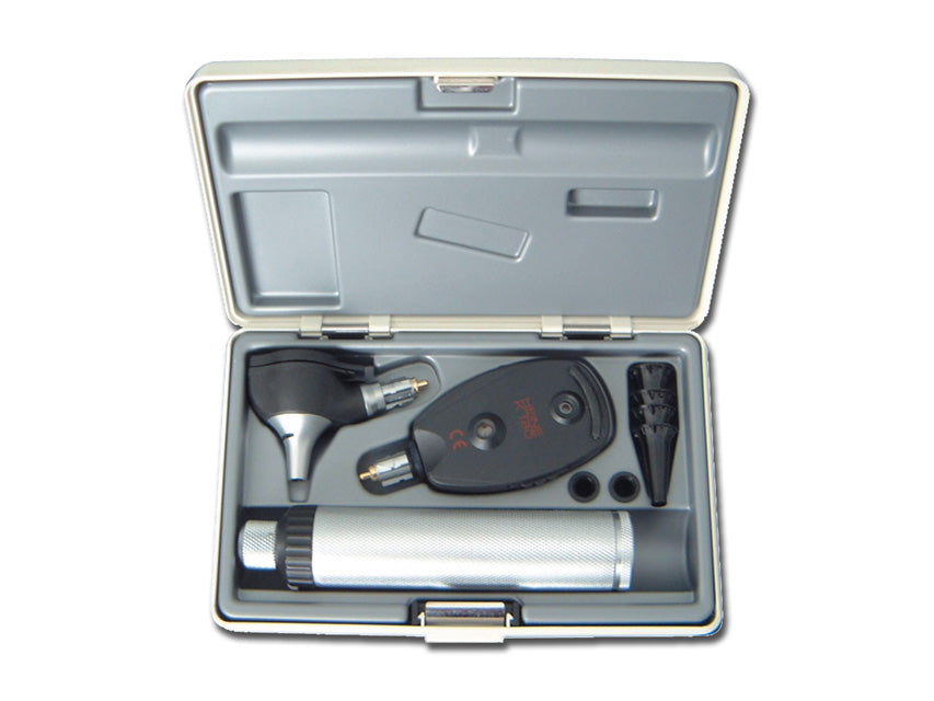 SET HEINE K 180 F.O. Otoscopio + Oftalmoscopio