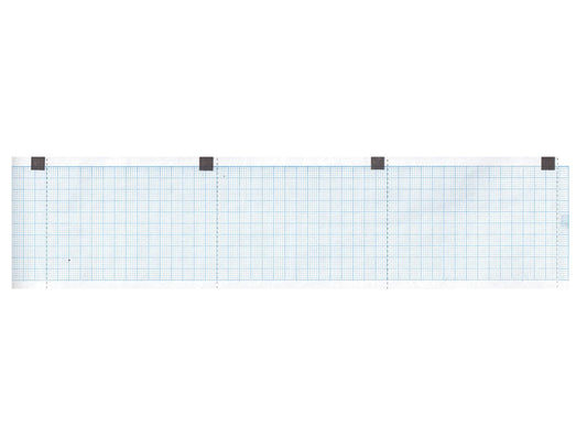 Carta termica ECG 60x15 mmxm - rotolo griglia blu
