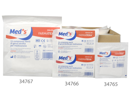 GARZA COTONE STERILE 15X15cm - buste da 25pz.