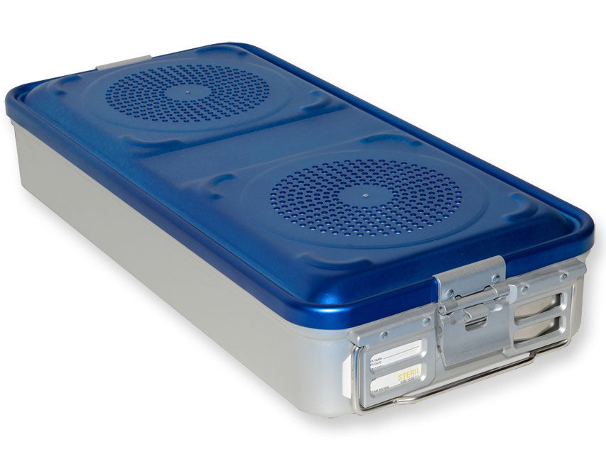 CONTAINER CON FILTRO grande h100 mm - blu forato