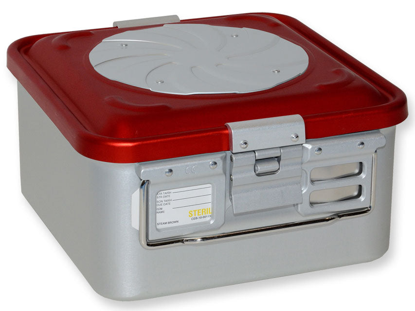 CONTAINER CON VALVOLA piccolo h 150 mm - rosso