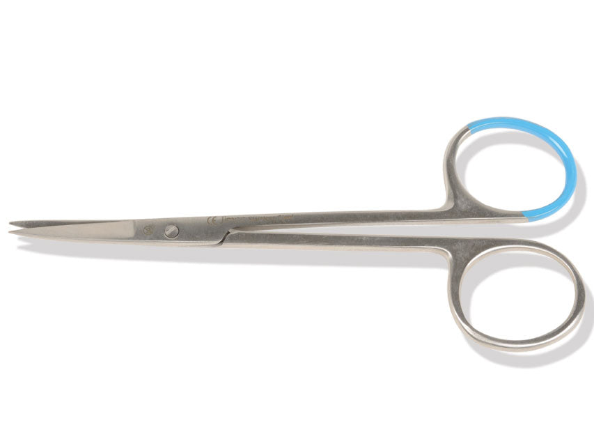FORBICI IRIS STERILI punte acute - curve - 11,5 cm