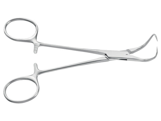 PINZA FISSATELI BACKHAUS AESCULAP - curva - punte acute - 13,5 cm - BF433R