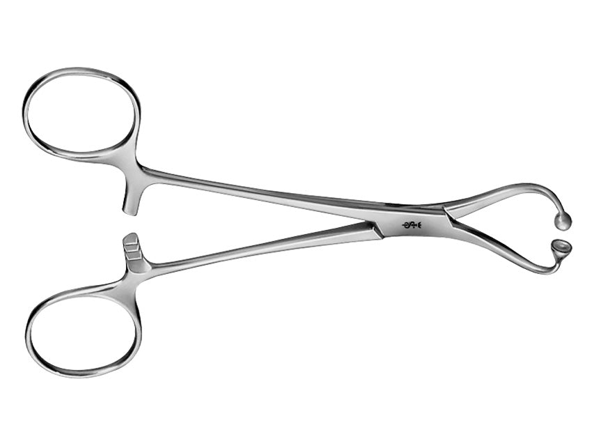 PINZA FISSATELI AESCULAP - curva - punte smusse - 14 cm - BF464R