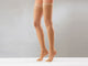 CALZA AUTOREGGENTE - XL - forte compressione - beige