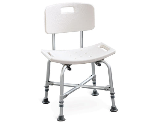 SEDIA DA BAGNO RINFORZATA con schienale - portata 100 kg