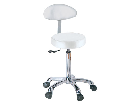 SGABELLO con schienale - bianco