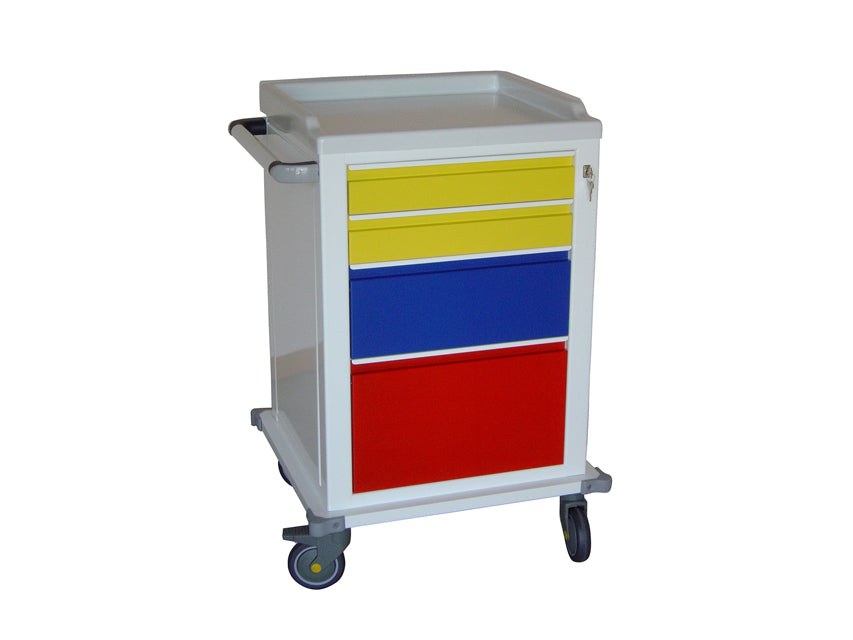 CARRELLO MODULARE verniciato - 2+1+1 cassetti