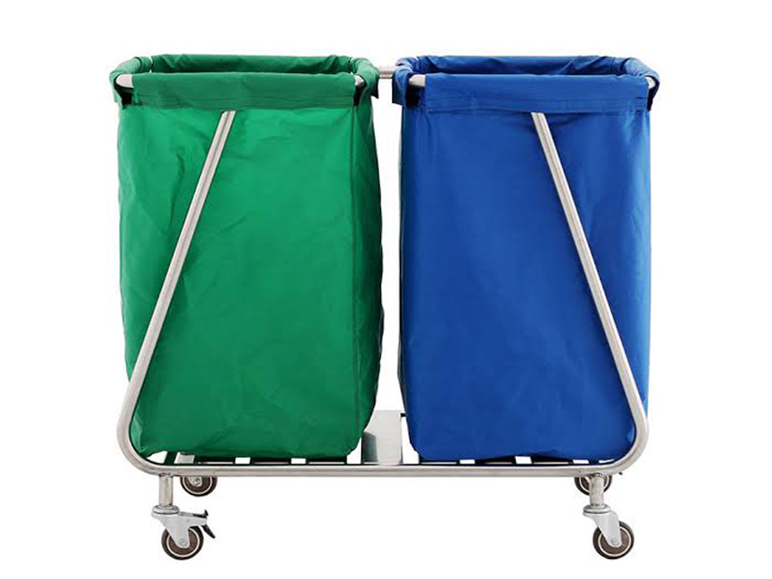 CARRELLO DOPPIO BIANCHERIA SPORCA - acciaio inox AISI 202