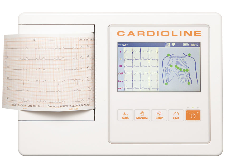 CARDIOLINE ECG100L FULL (Glasgow + EsayApp) - schermo a colori touch da 5"