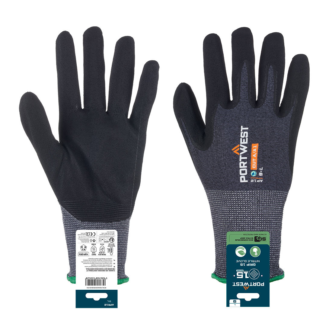 APR12G8R - Gant en nitrile SG Grip 15 (détail)
