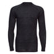 B183BKR - Camiseta de lana merino con cuello redondo y manga larga