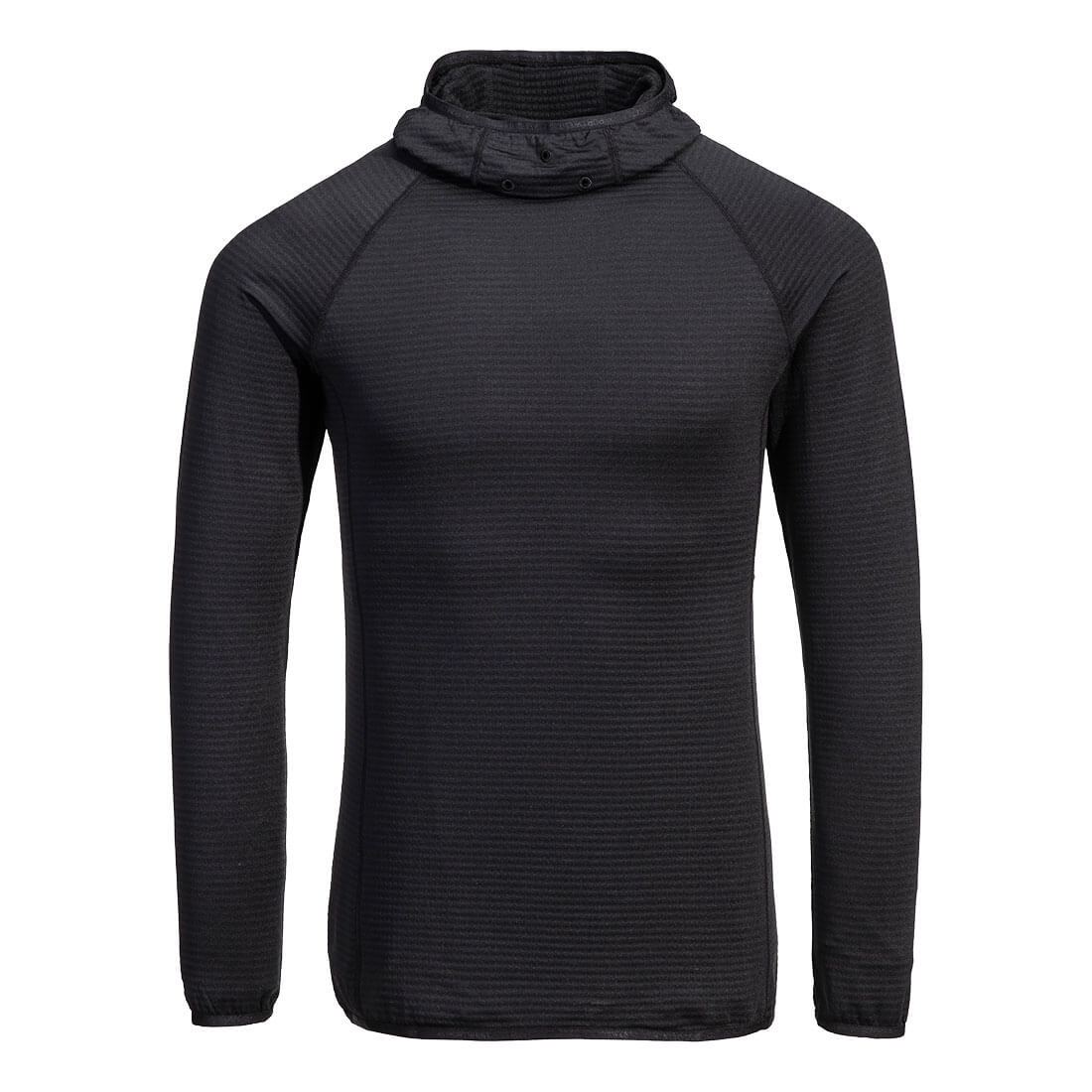 B191BKR – Waffel-Fleecejacke mit Kapuze