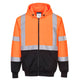 B315OBR - Sweat bicolore à capuche haute visibilité