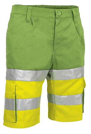 Pantalone corto da lavoro bicolore multitasche ad alta visibilità Brandon