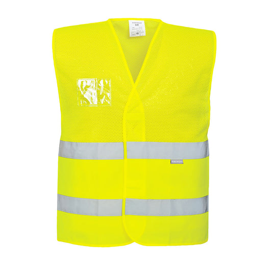 C494YER - Hi-Vis half mesh vest