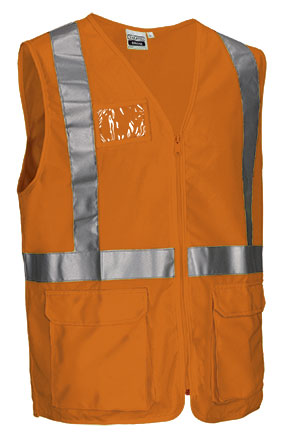 Gilet catarifrangente leggero con porta-identificatore e taschini Bridge