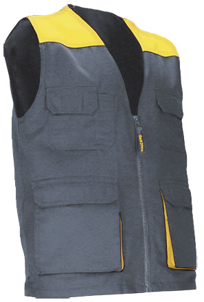 Gilet da lavoro multitasche leggero e bicolore Thunder