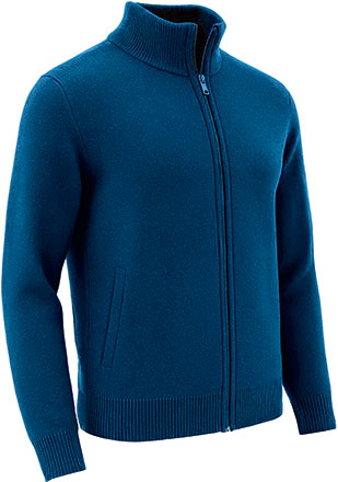 Cardigan con zip intera Carlo