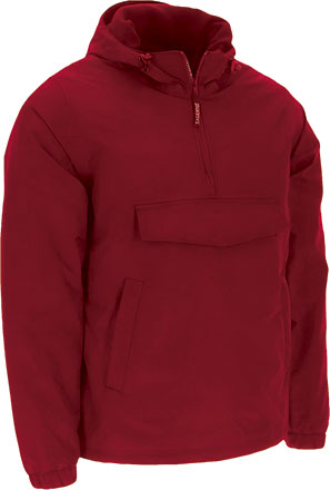 Anorak con cappuccio e mezza zip Oak