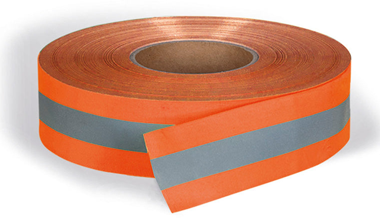 Banda catarifrangente textile bicolore da cucire Amber