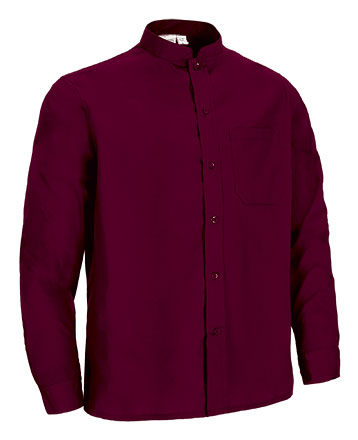 Camicia manica lunga con taschino e collo alla coreana Sopran