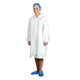 D118WHR - Bata inspectora desechable de PP