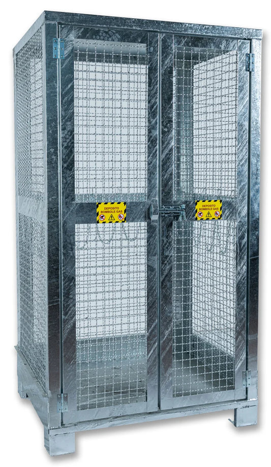 Contenitore porta bombole gas zincato 9/12 bombole DB9/12AZ