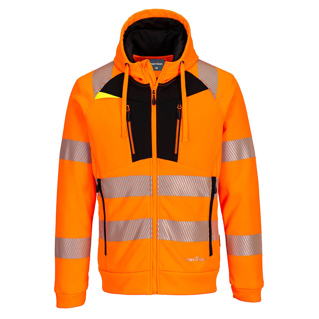 DX484OBR - Sweat à capuche zippé haute visibilité DX4
