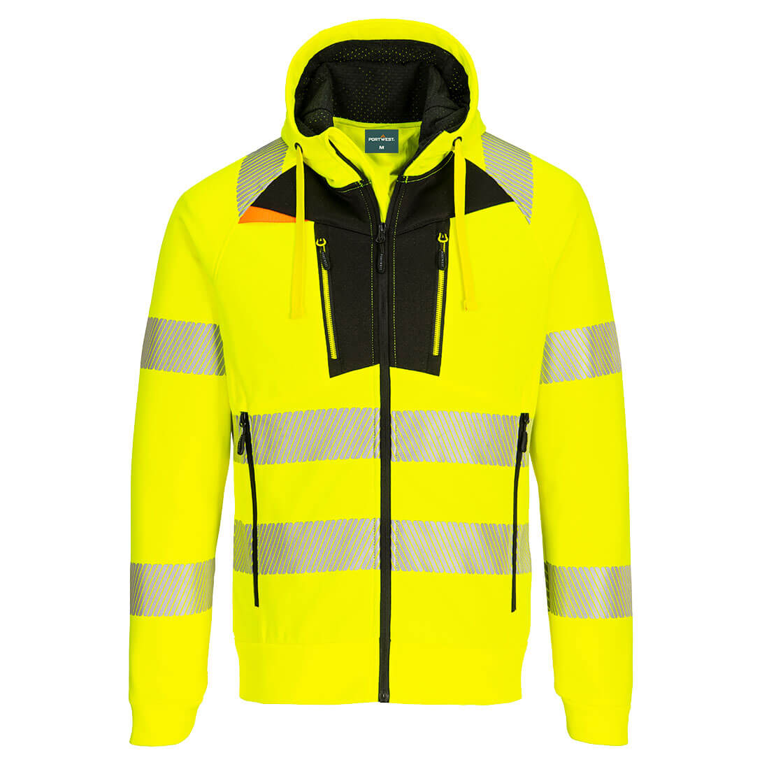 DX484YBR - Sweat à capuche zippé haute visibilité DX4