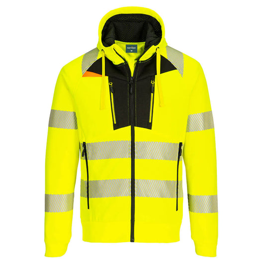 DX484YBR - Sudadera con capucha y cremallera de alta visibilidad DX4