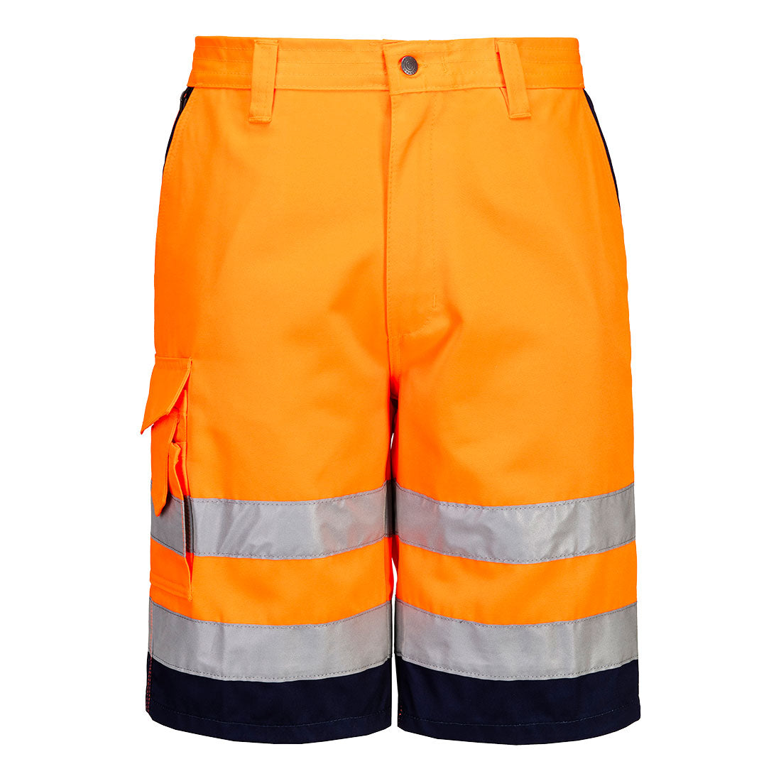 E043ONR – Hi-Vis-Bermudashorts aus Polyester-Baumwolle